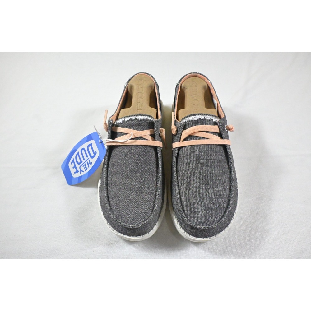 Hey Dude Wendy W Shoes Gray Women's Size 6 Slip On Casual Sneakers New